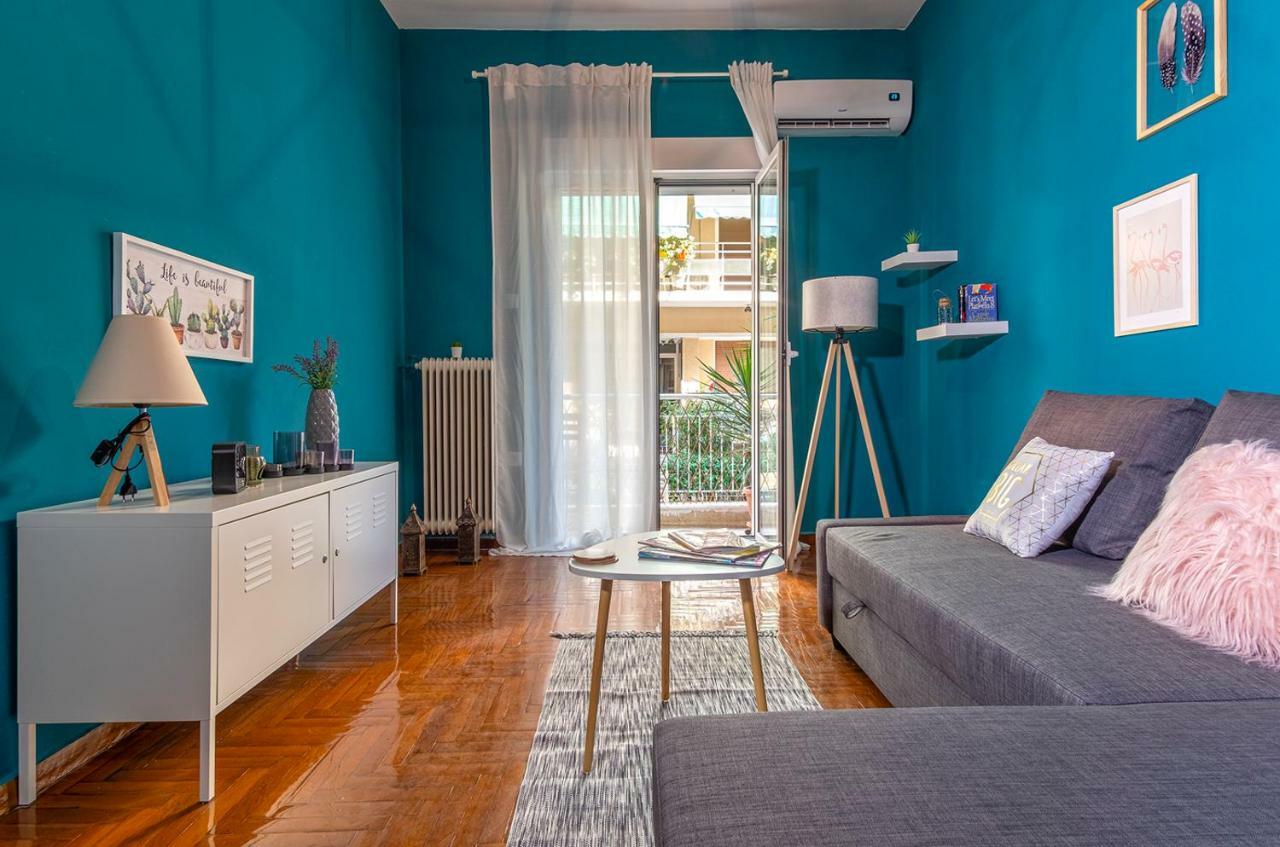 Apartmán Colourful Apt,Airport Line,6 Min Metro,300 Mbps! Atény Exteriér fotografie